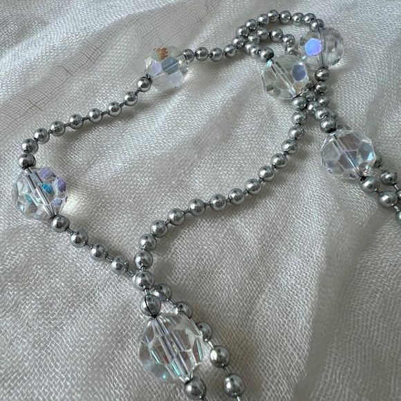 Vintage Stuart Freeman NYC Necklace 54" Ball Chain AB Lucite Beads 1980s - Picture 16 of 16